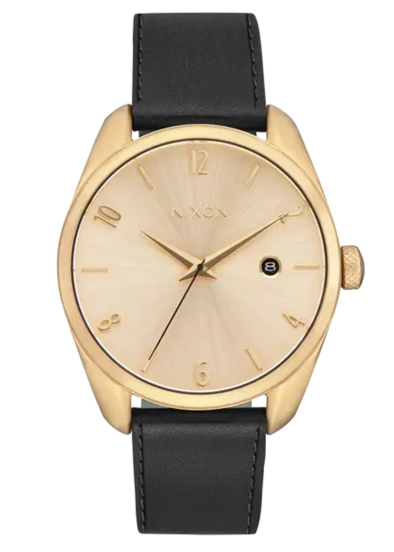 NIXON Thalia Leather Watch - Light Gold / Black