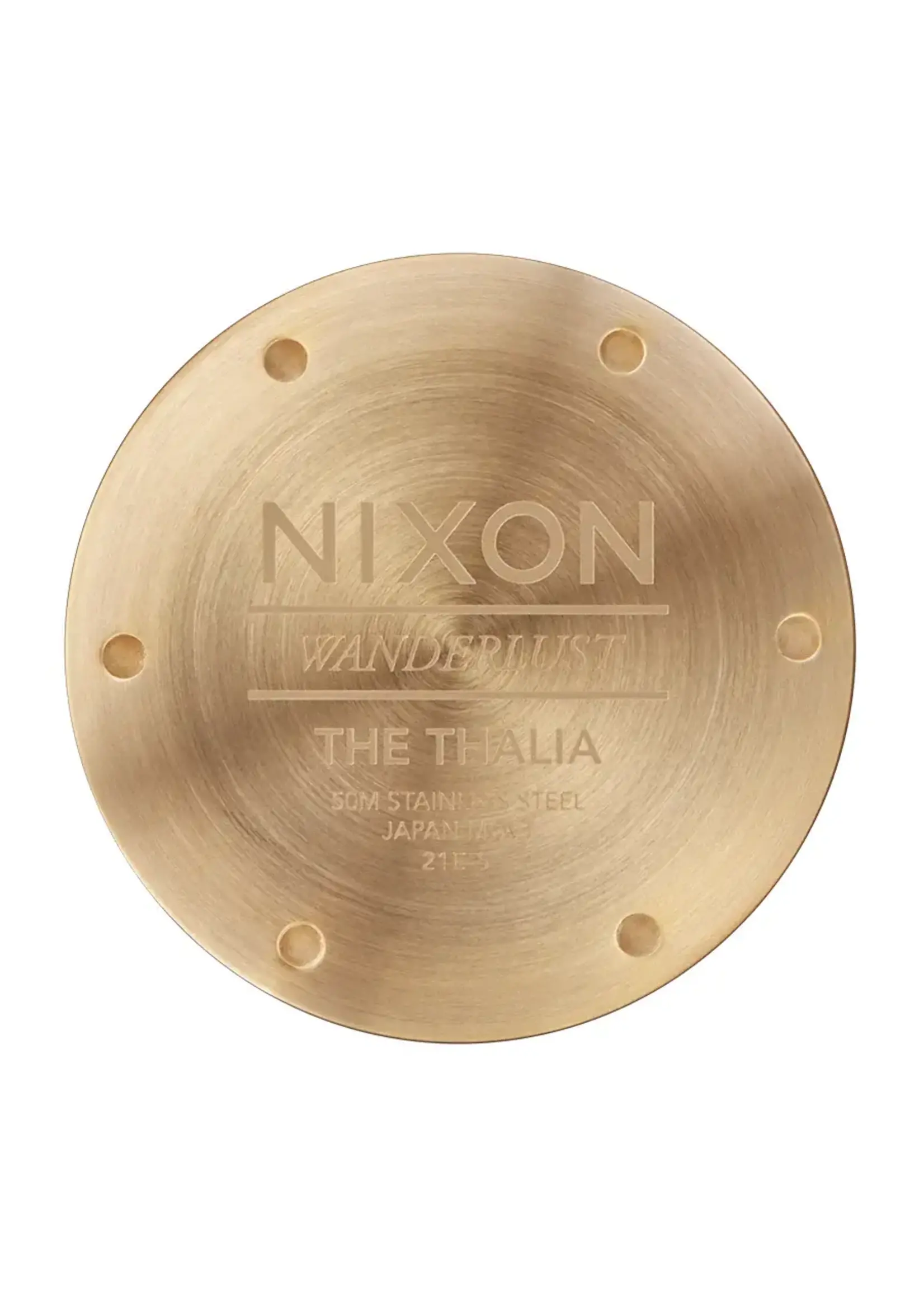NIXON Thalia Leather Watch - Light Gold / Black