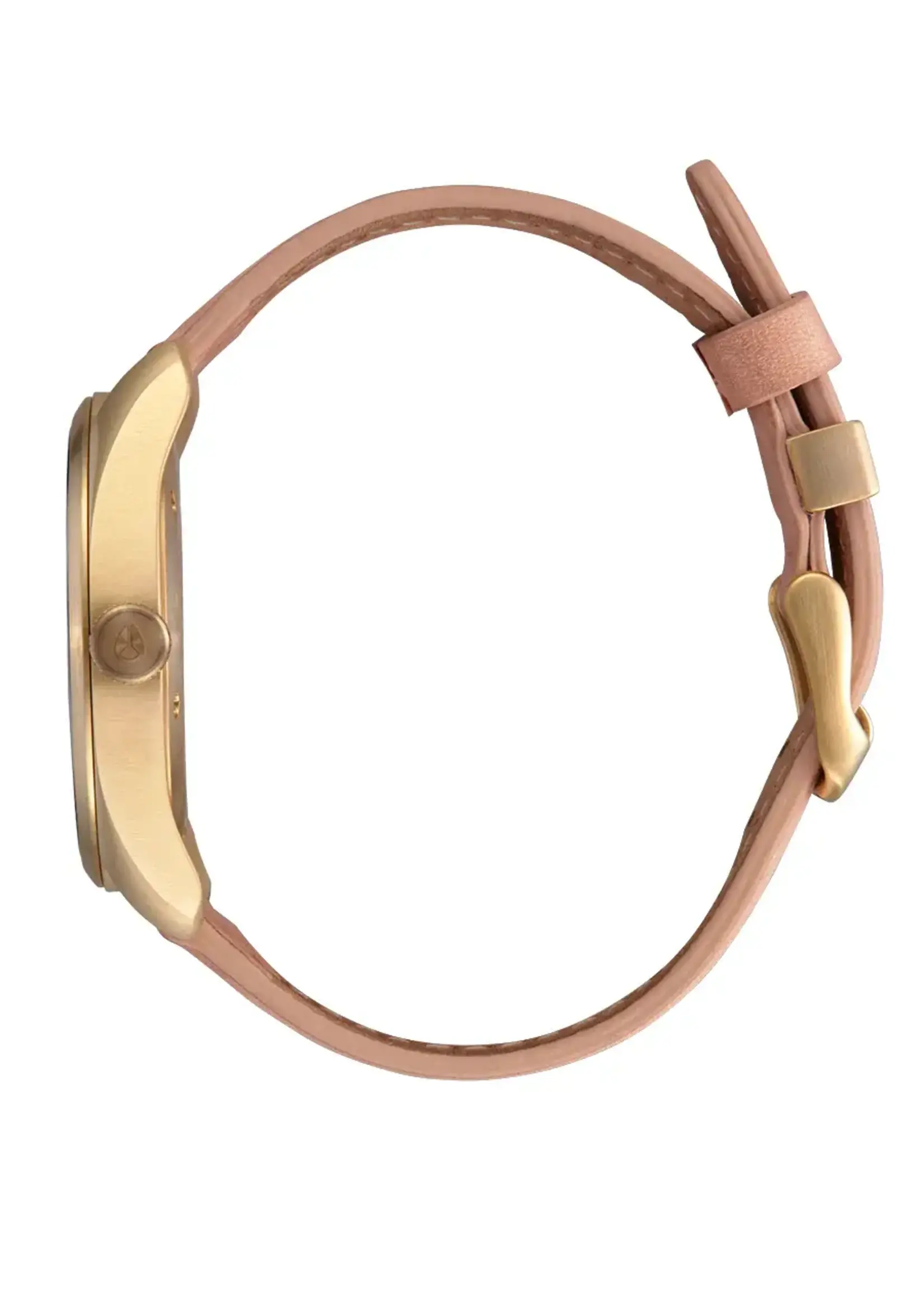 NIXON Thalia Leather Watch - Light Gold / Tan
