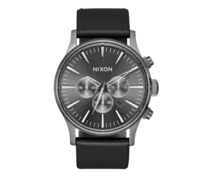 nixon-sentry-chrono-leather-