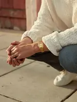 NIXON Medium Time Teller - Light Gold / Vintage White