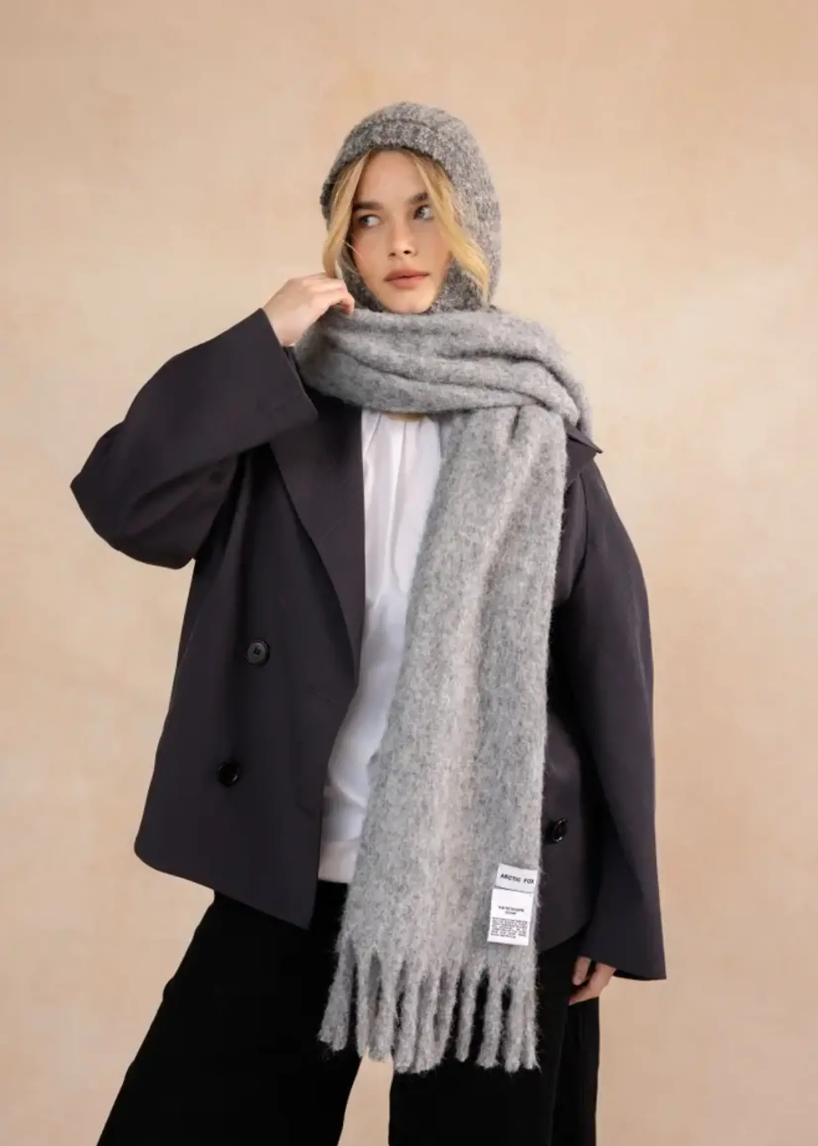 ARCTIC FOX & CO The Reykjavik Scarf with RWS Wool - Grey