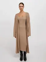 BRUNETTE  the label MATILDA RIB KNIT OVERSIZED LONGLINE CARDIGAN