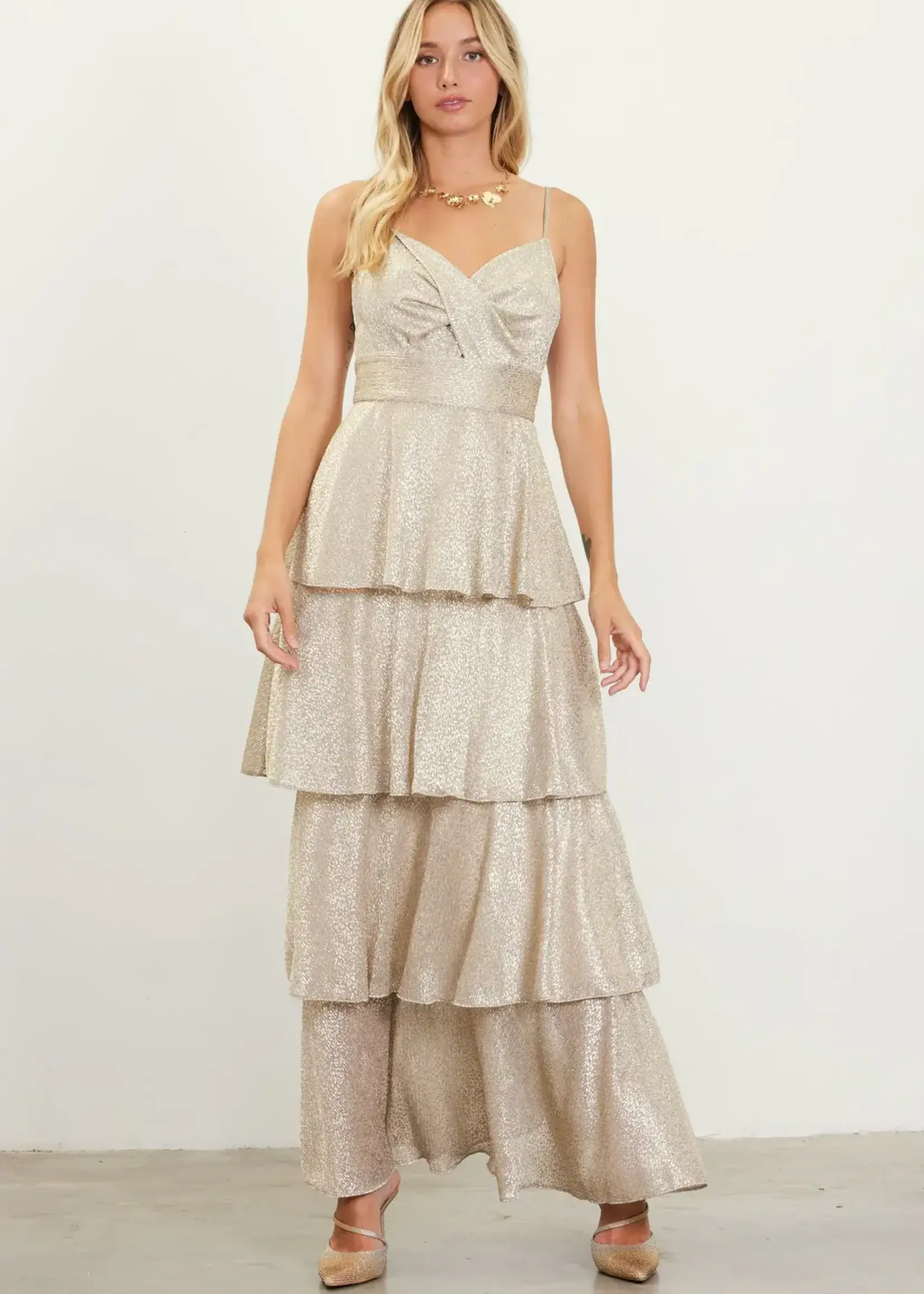 SKIES ARE BLUE Tiered maxi dress