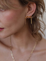 AMANO studio Herringbone Chain Bow Stud Earrings