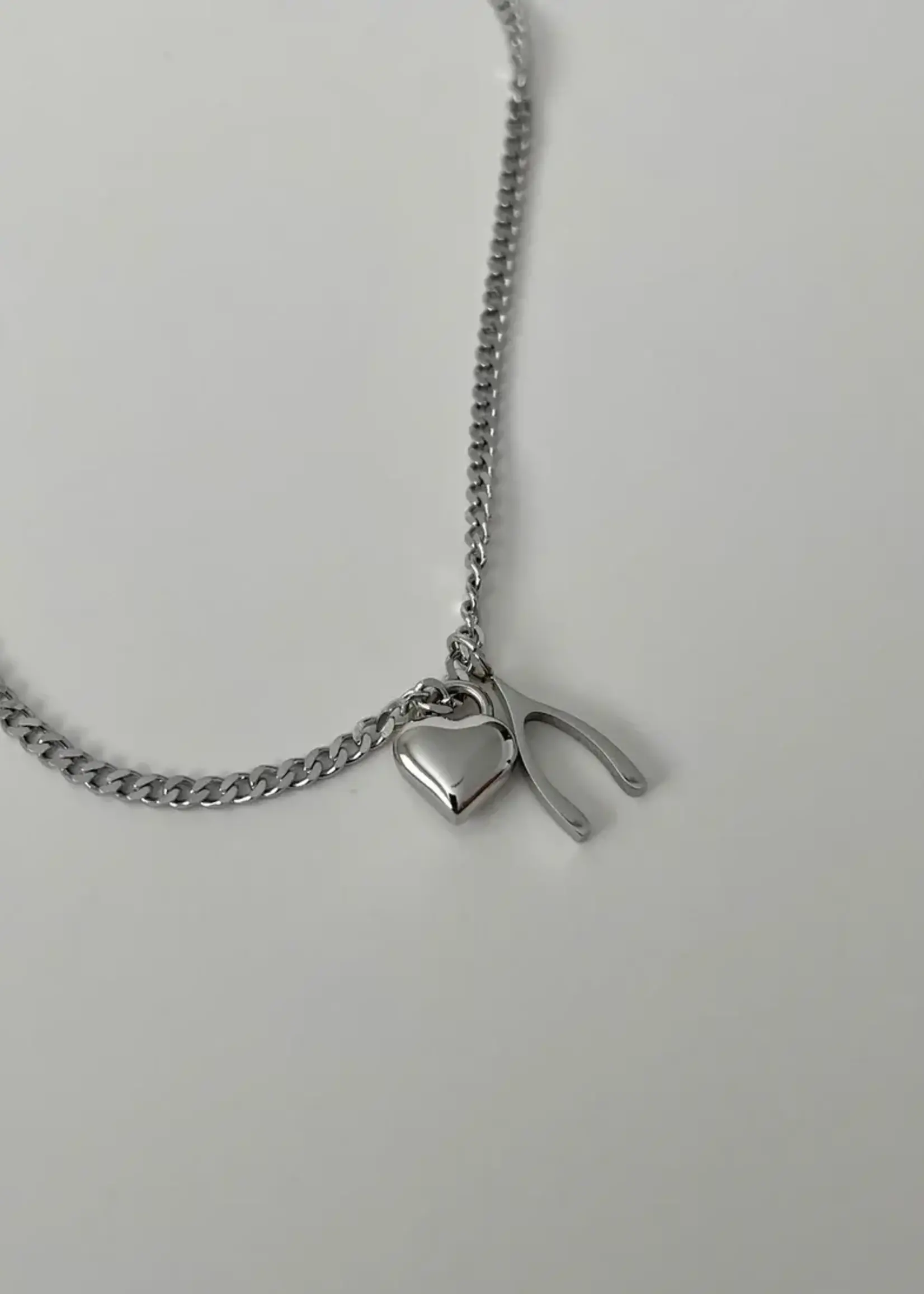 NAMASTE JEWELRY Wishbone Heart Necklace