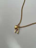 NAMASTE JEWELRY Wishbone Heart Necklace