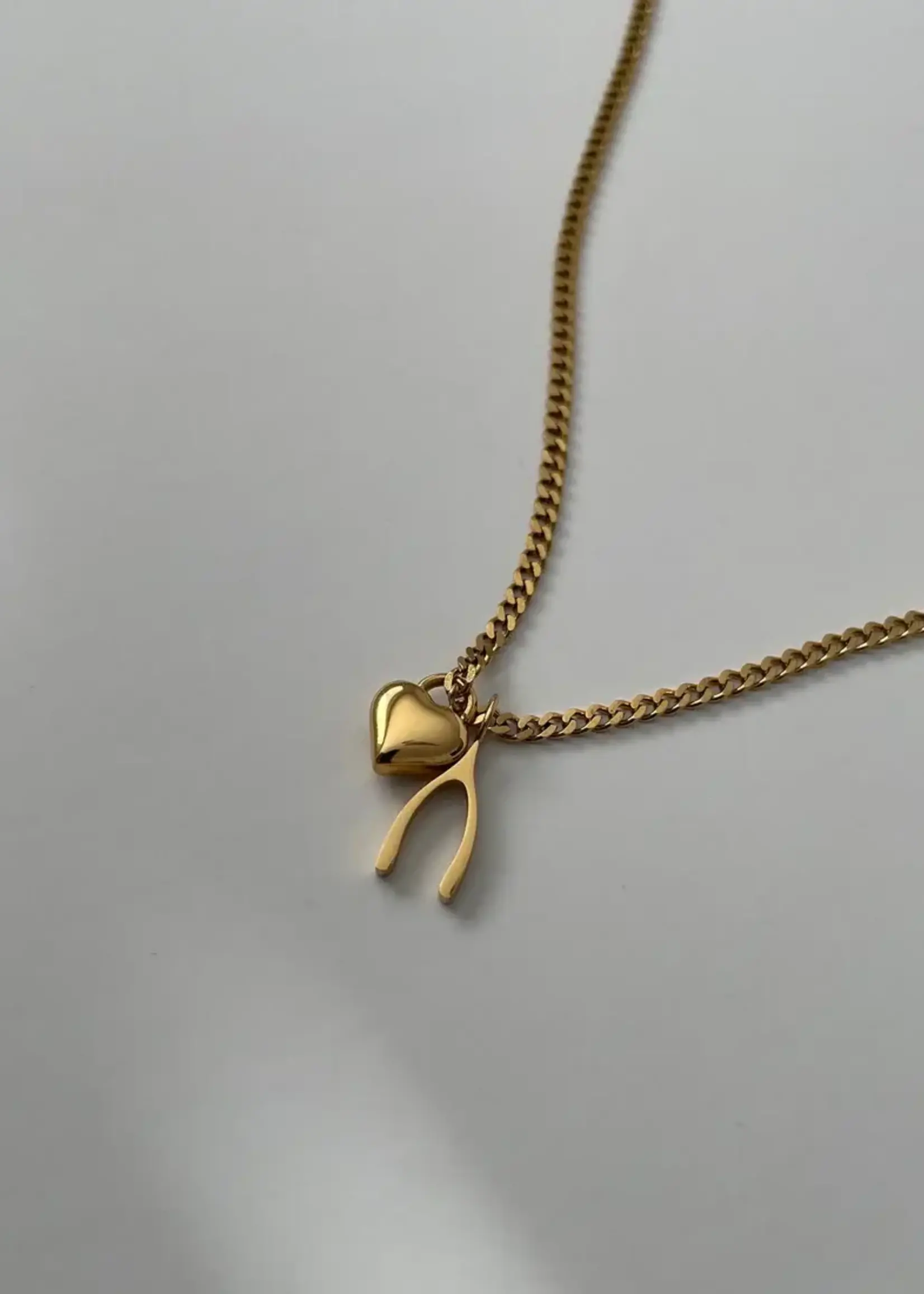 NAMASTE JEWELRY Wishbone Heart Necklace