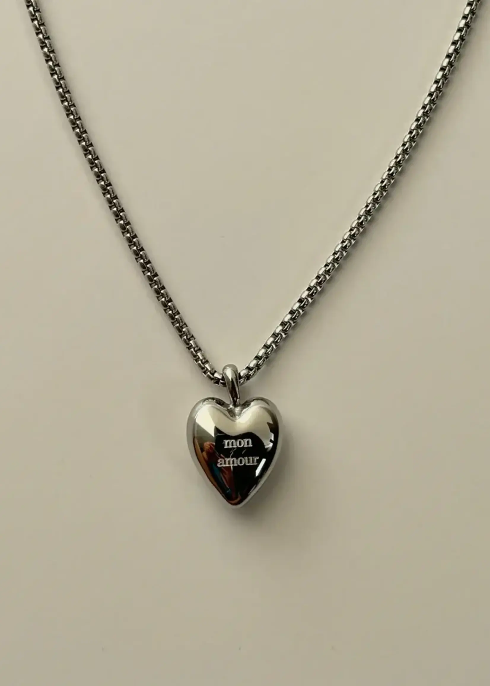 NAMASTE JEWELRY Mon Amour Necklace, SILVER