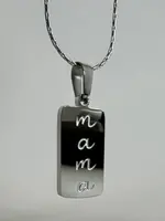 NAMASTE JEWELRY Mama Pendant Necklace, SILVER