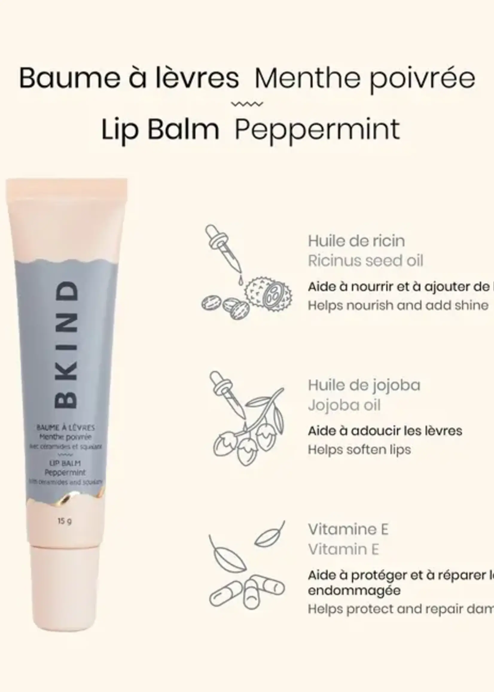 BKIND Nourishing Ceramide Lip Balm