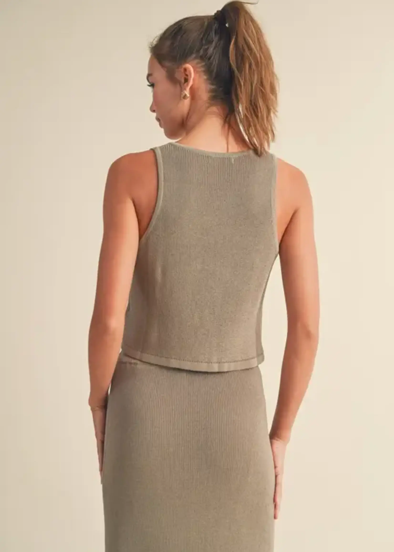 MIOU MUSE Button detail knit vest