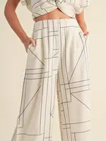 MIOU MUSE Grid Wide Leg Pant