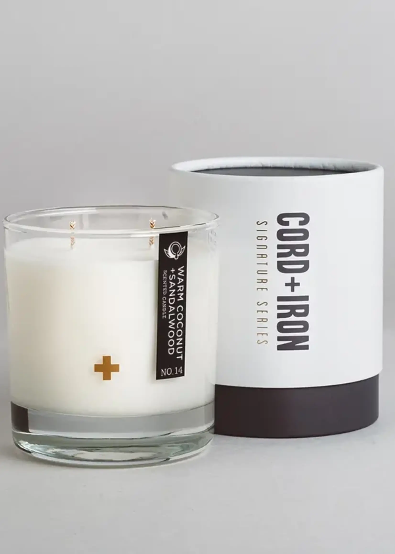 CORD +IRON Warm Coconut + Sandalwood Glass Candle