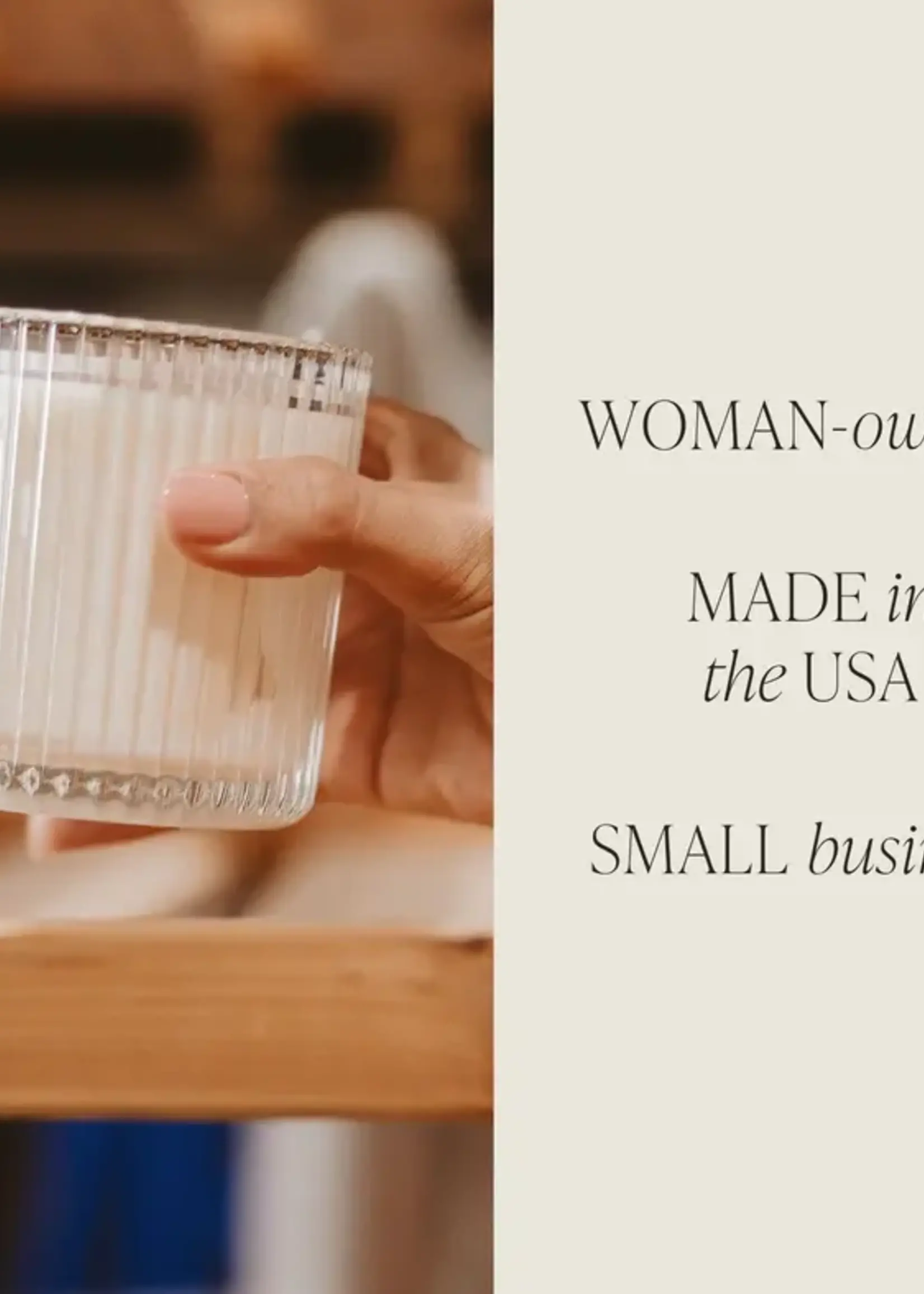 SWEET WATER DECOR Ribbed Glass Soy Candle