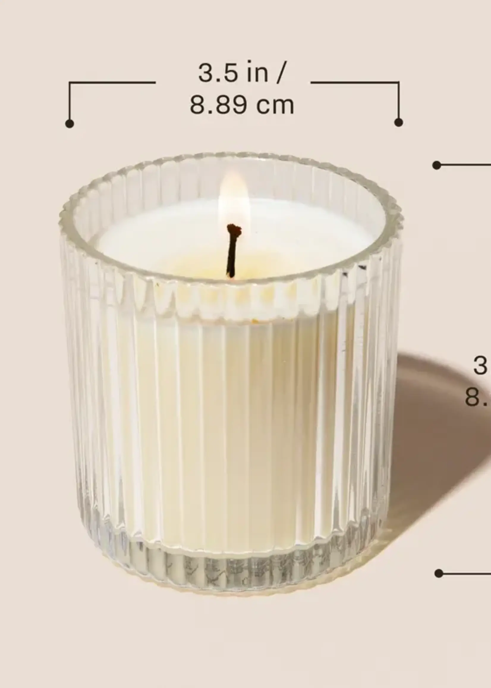 SWEET WATER DECOR Ribbed Glass Soy Candle