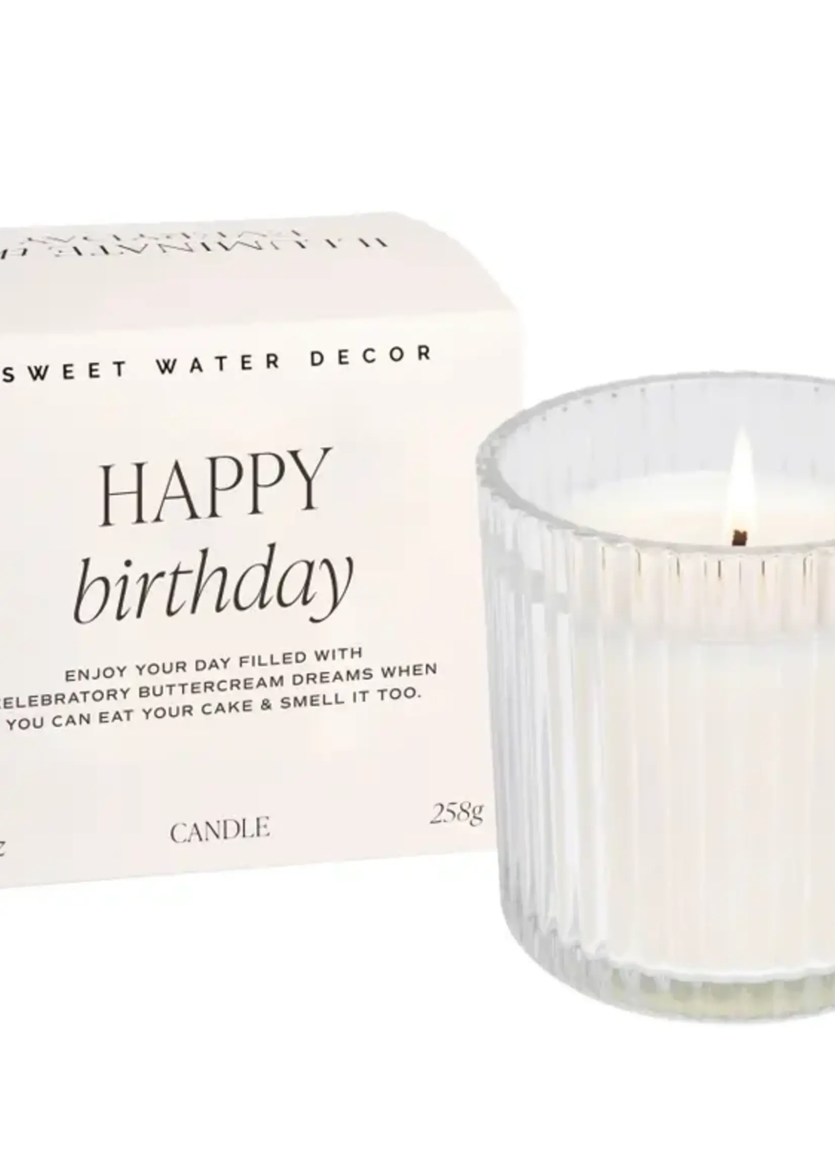SWEET WATER DECOR Ribbed Glass Soy Candle