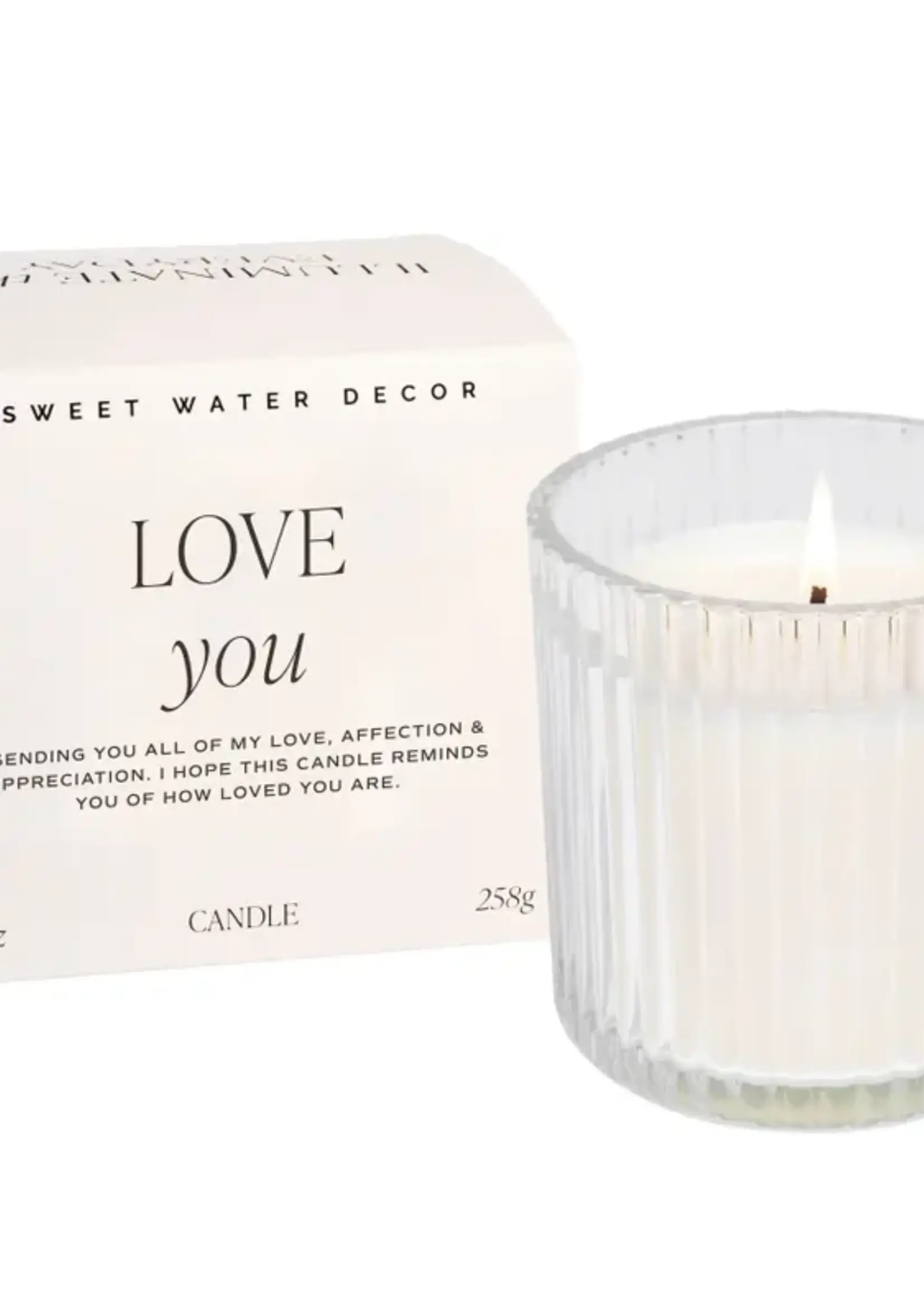 SWEET WATER DECOR Ribbed Glass Soy Candle