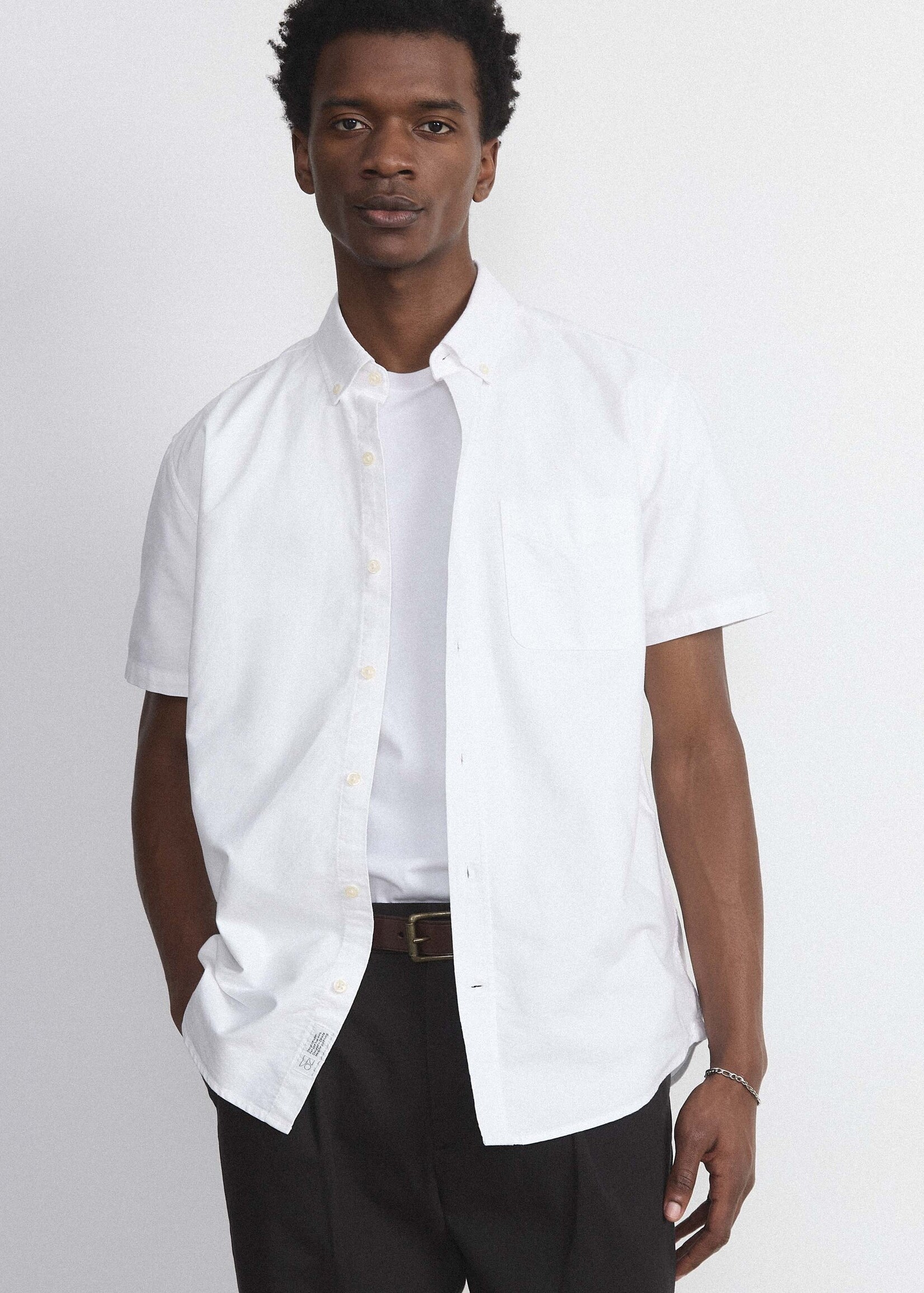 Frank And Oak Jasper Short Sleeve Oxford Shirt