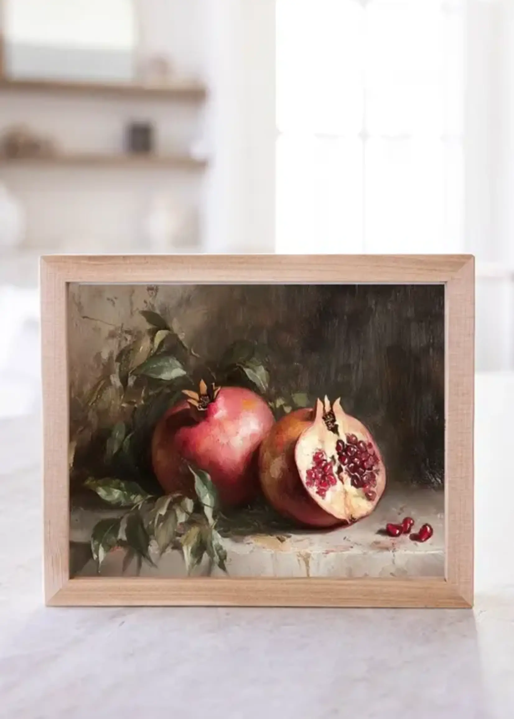 LUXE B CO Pine Framed Vintage Art, dark background