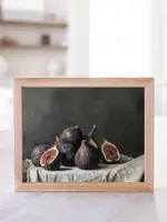 LUXE B CO Pine Framed Vintage Art, dark background