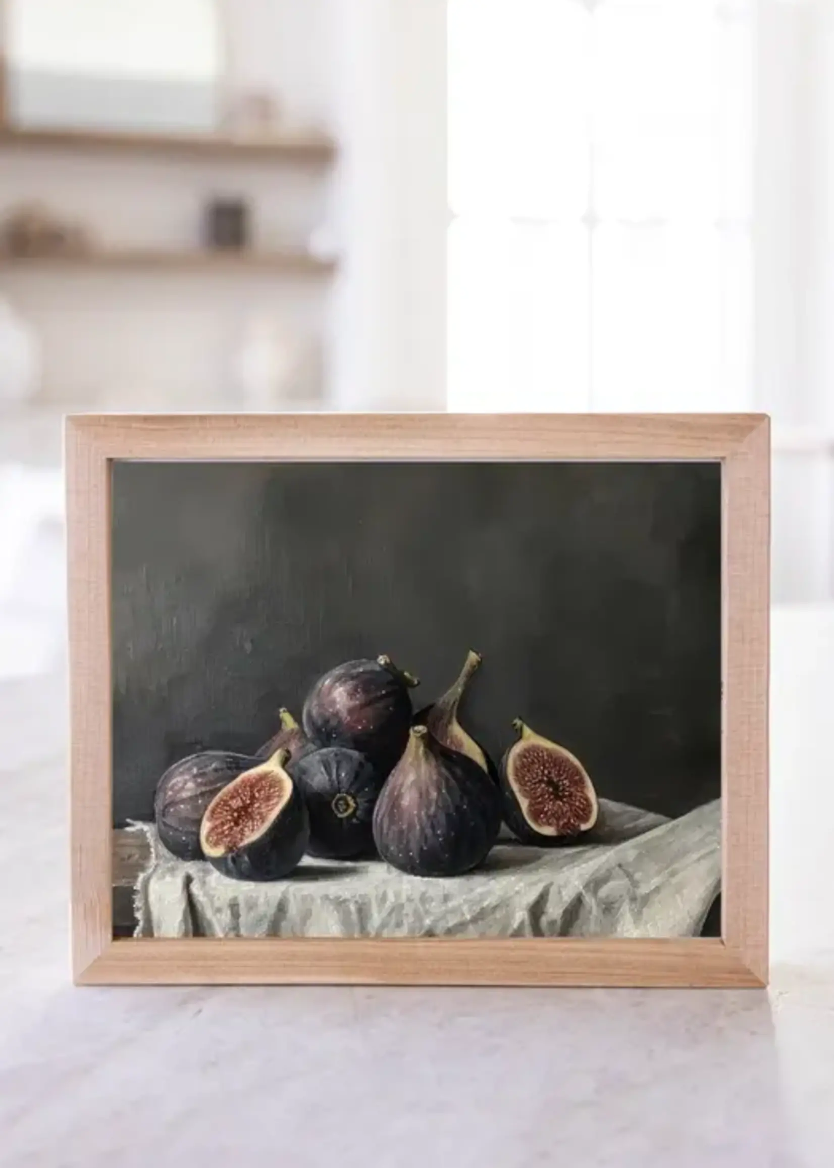 LUXE B CO Pine Framed Vintage Art, dark background