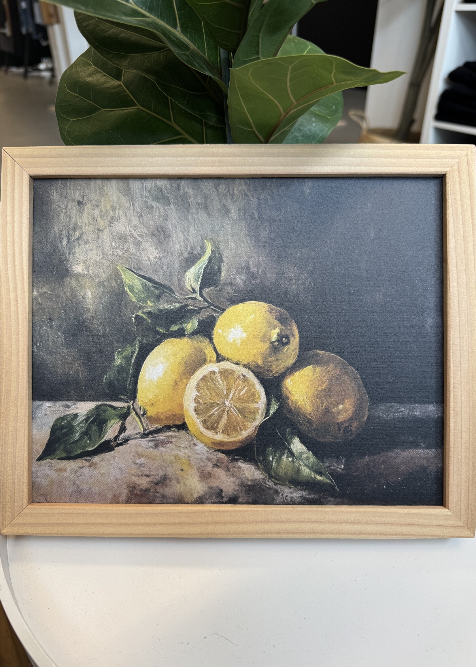 LUXE B CO Pine Framed Vintage Art, dark background