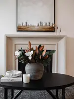 LUXE B CO Magnolia Faux Flowers with Leaves, Medium