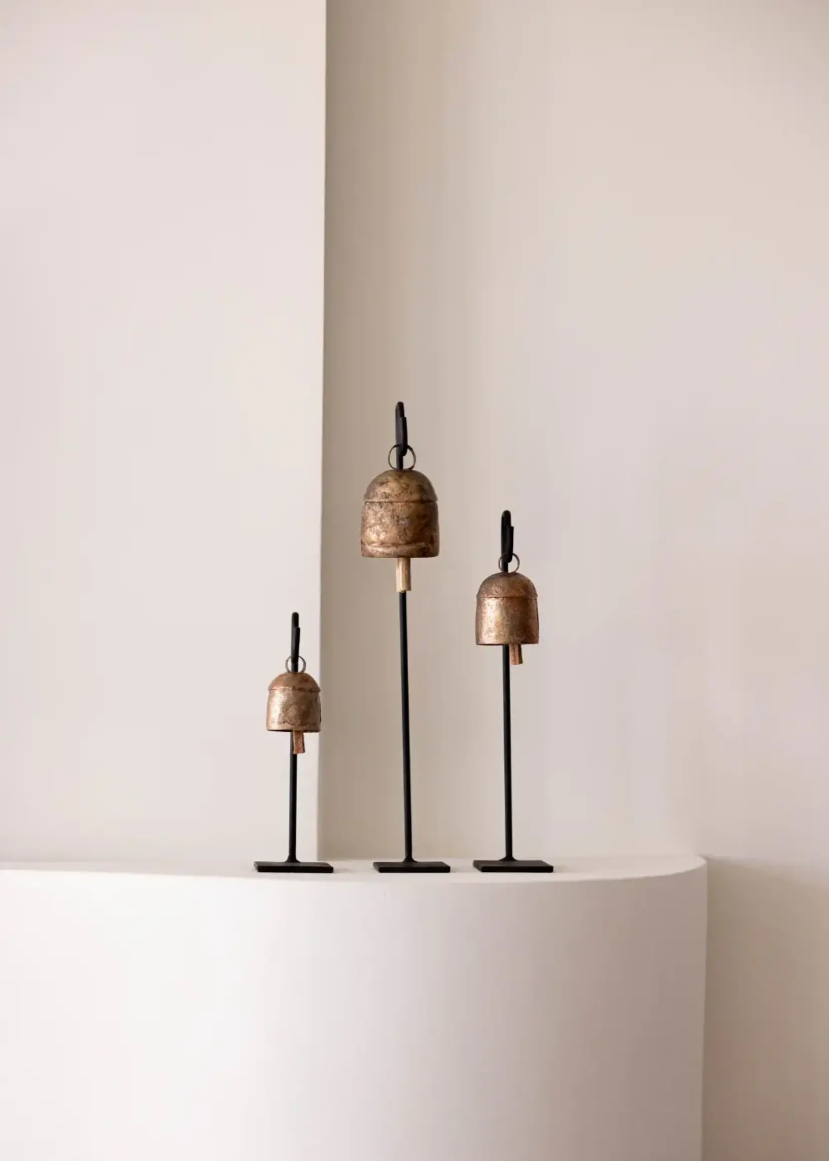LUXE B CO SET of 3, Vintage Inspired Iron Bell Stands