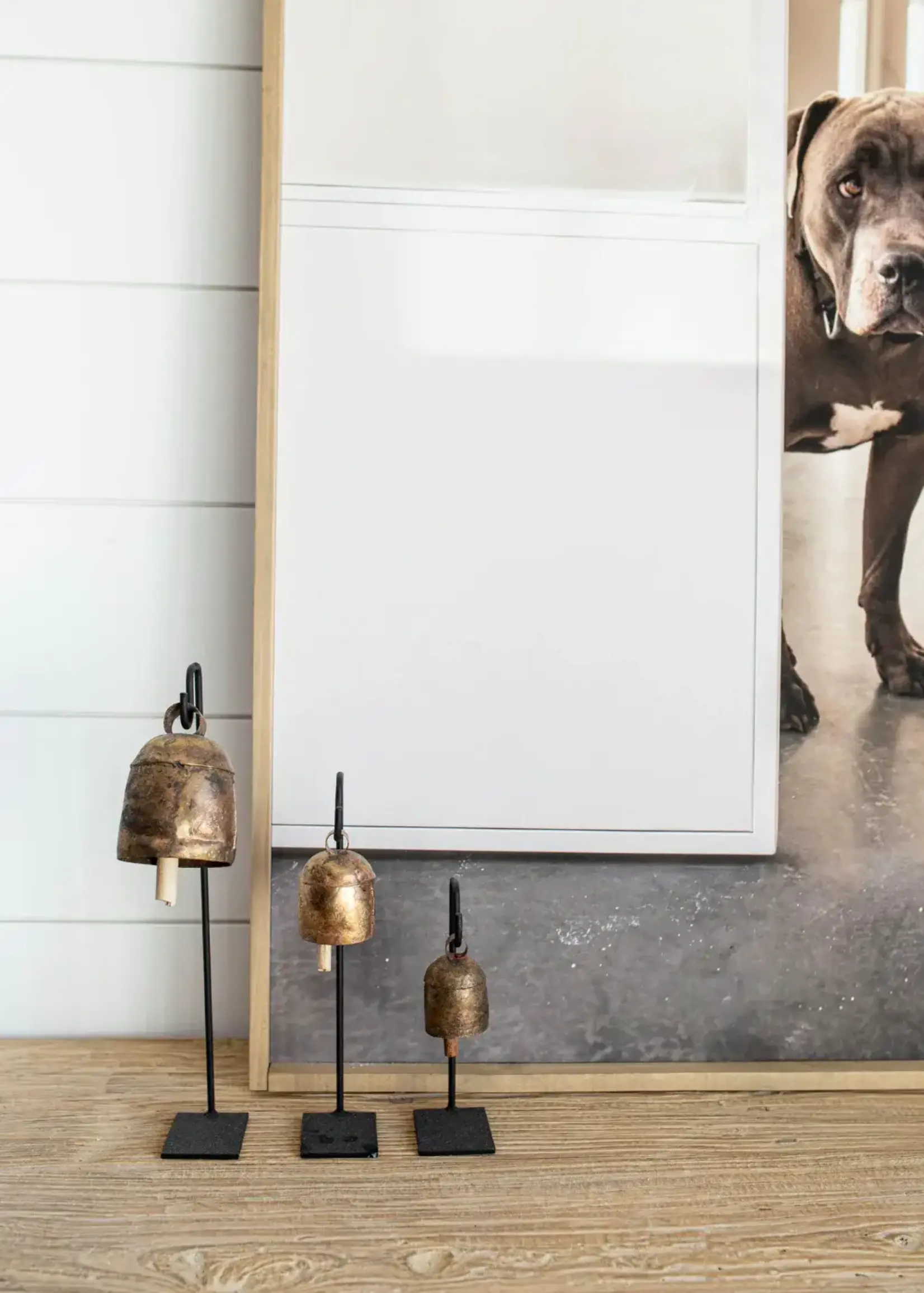 LUXE B CO SET of 3, Vintage Inspired Iron Bell Stands