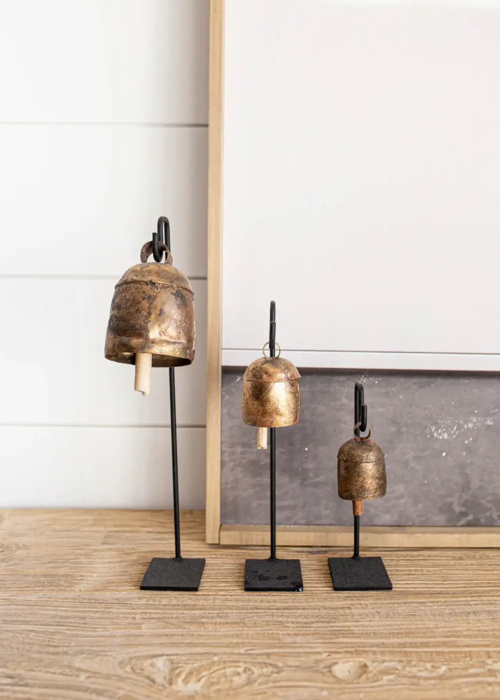 LUXE B CO SET of 3, Vintage Inspired Iron Bell Stands