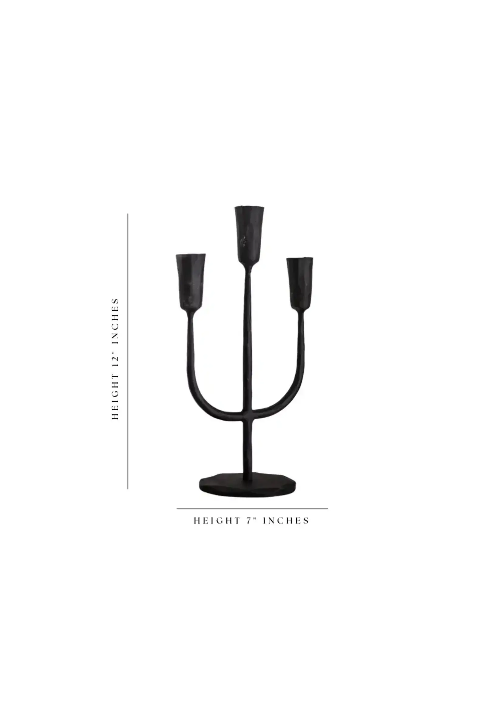 LUXE B CO Iron 3 Arm Candelabra