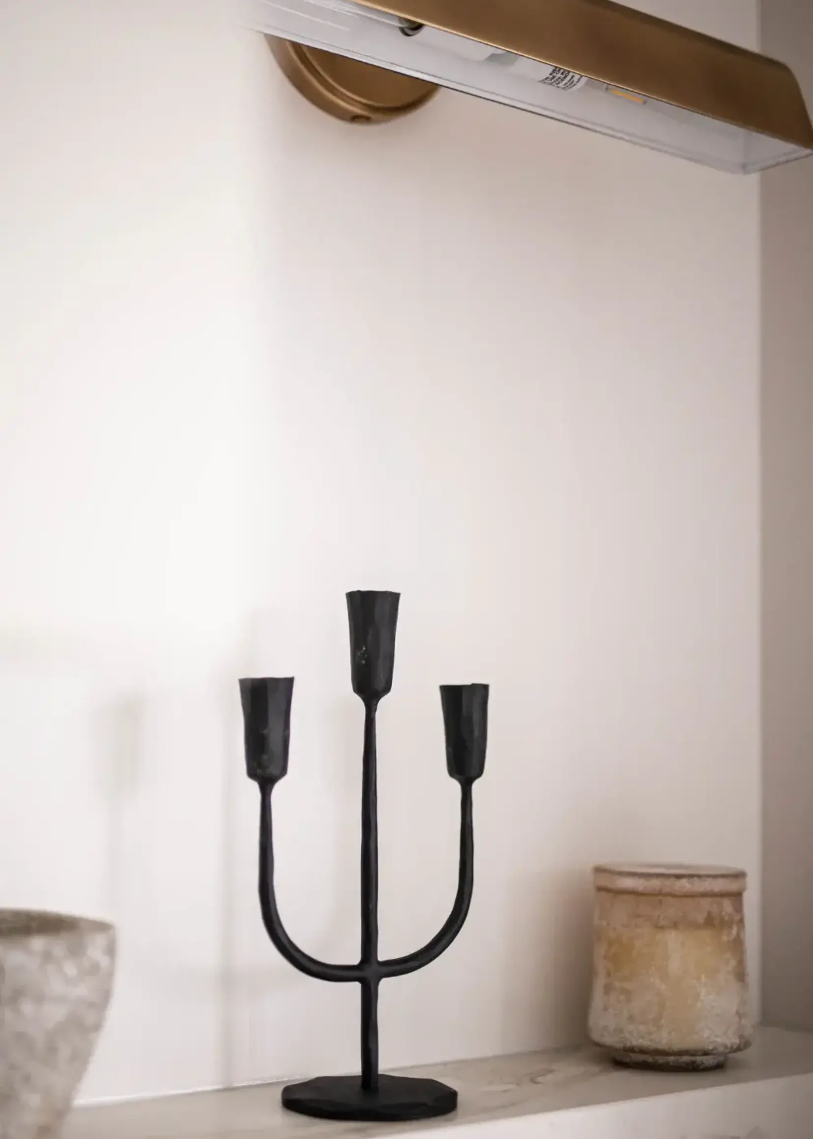 LUXE B CO Iron 3 Arm Candelabra