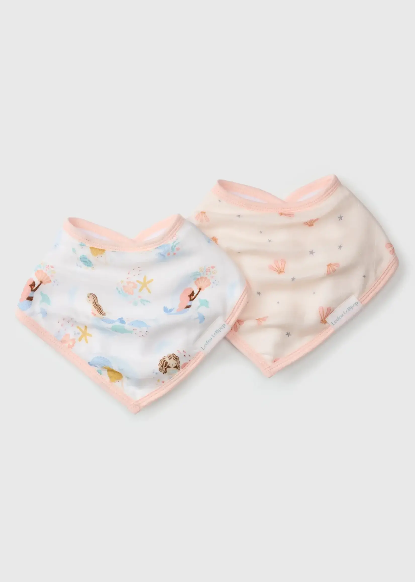 LOULOU LOLLIPOP Muslin Bandana Bib Set - Mermaids