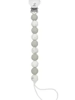 LOULOU LOLLIPOP Lolli Silicone Pacifier Clip - Marble Grey