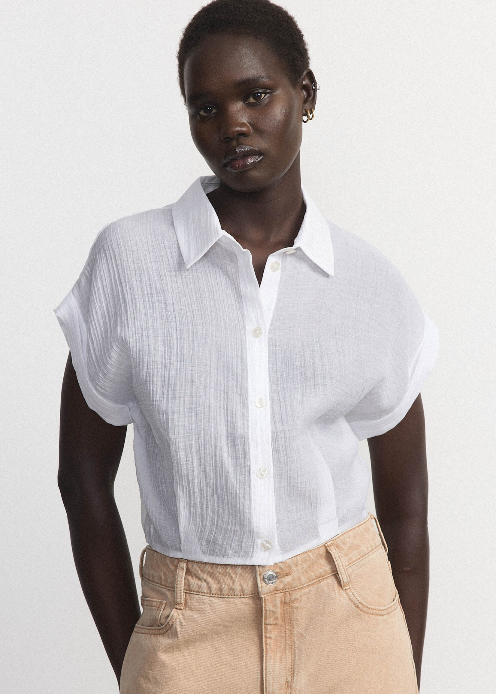 Frank And Oak The bubble hem blouse