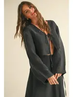 MIOU MUSE Tie Front Top