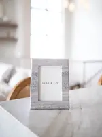 LUXE B CO Hand Cut Beige Marble Photo Frame