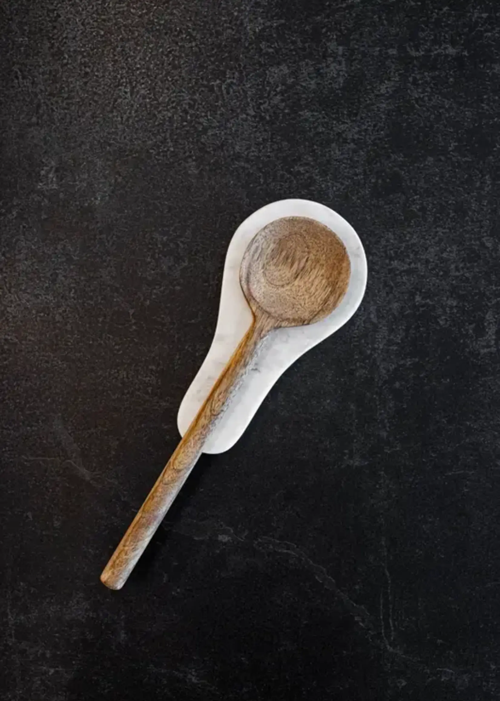 LUXE B CO Hand Cut Marble Spoon Rest