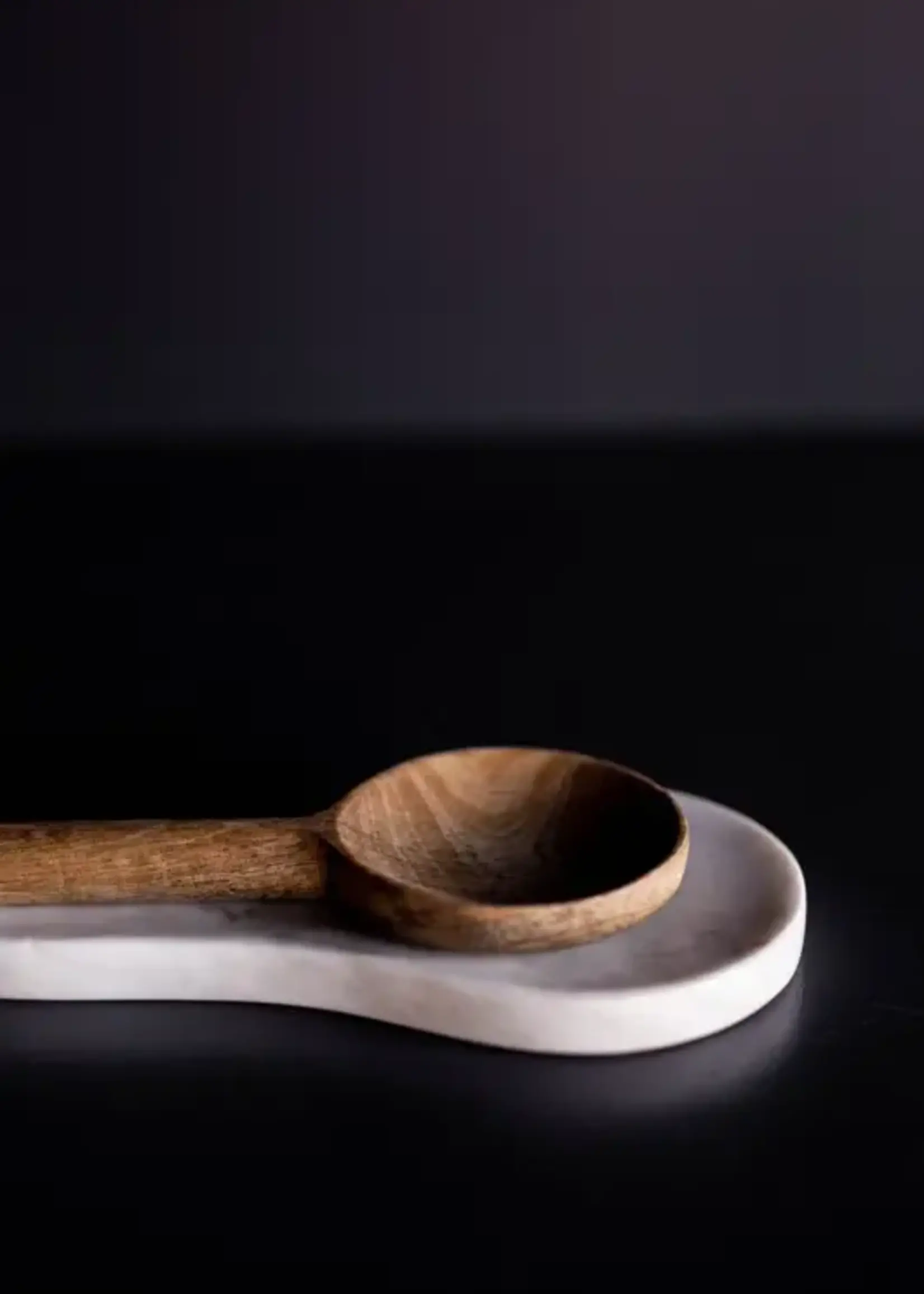 LUXE B CO Hand Cut Marble Spoon Rest