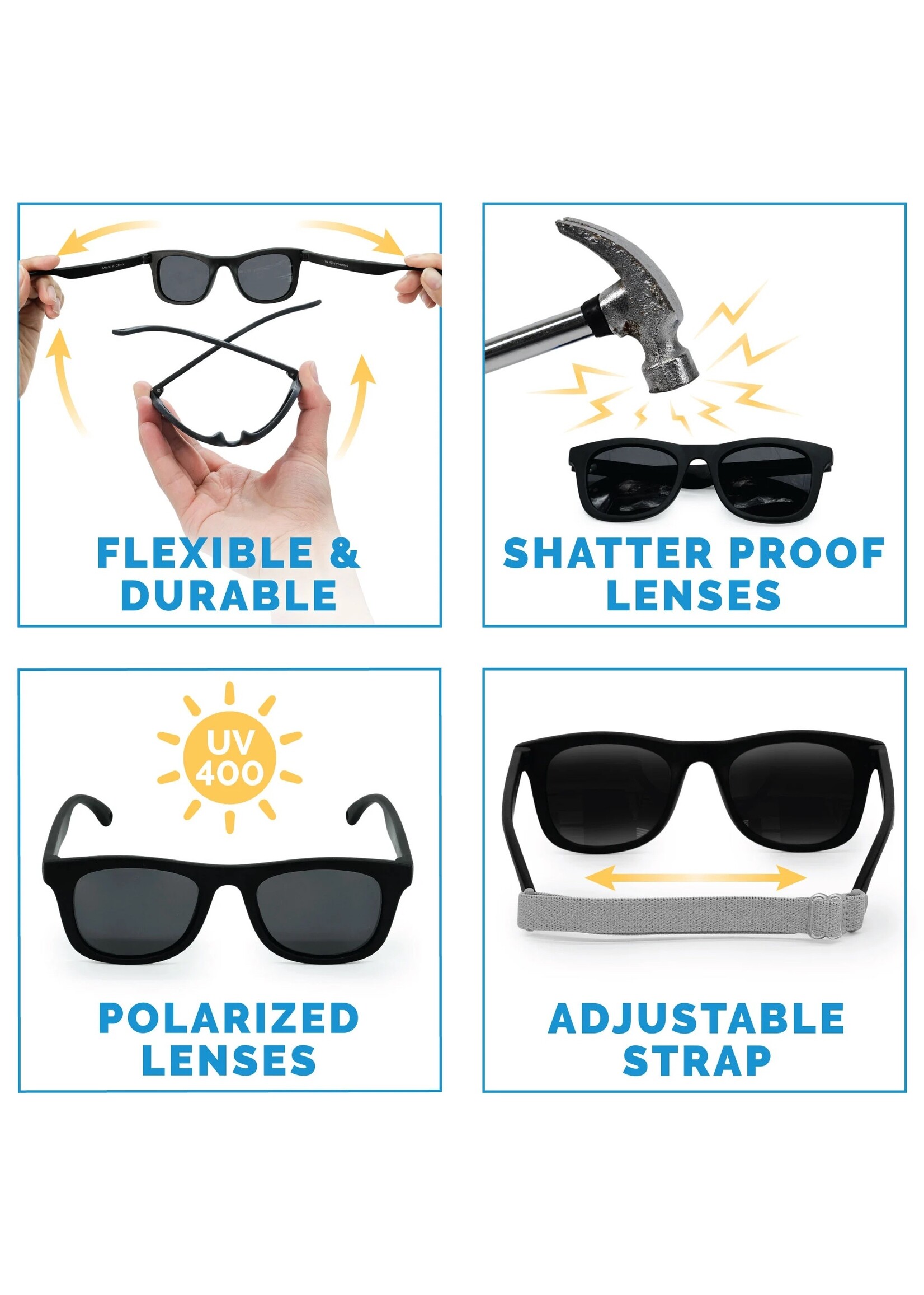 JAN & JUL Kids Polarized Bear Sunglasses