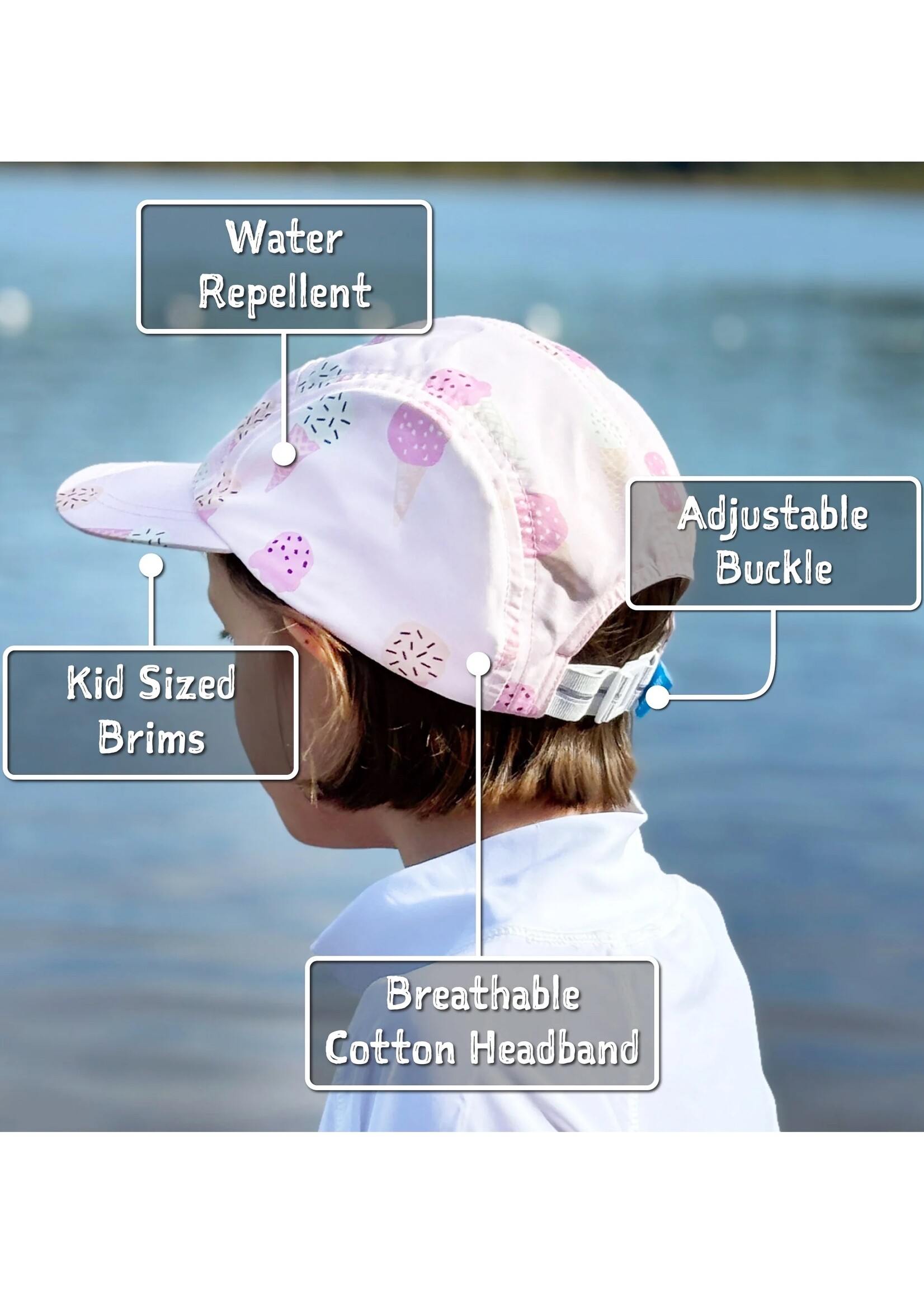 JAN & JUL Kids Five Panel SunLite Caps