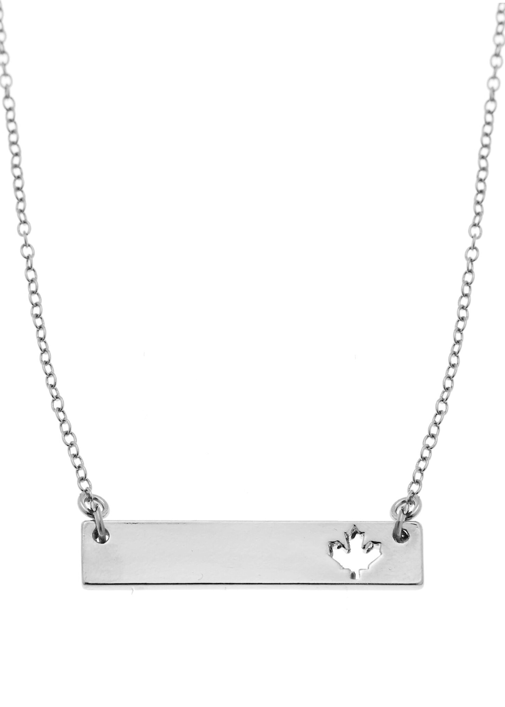 LeBLANC finds CANADIAN Maple Leaf Bar Necklace