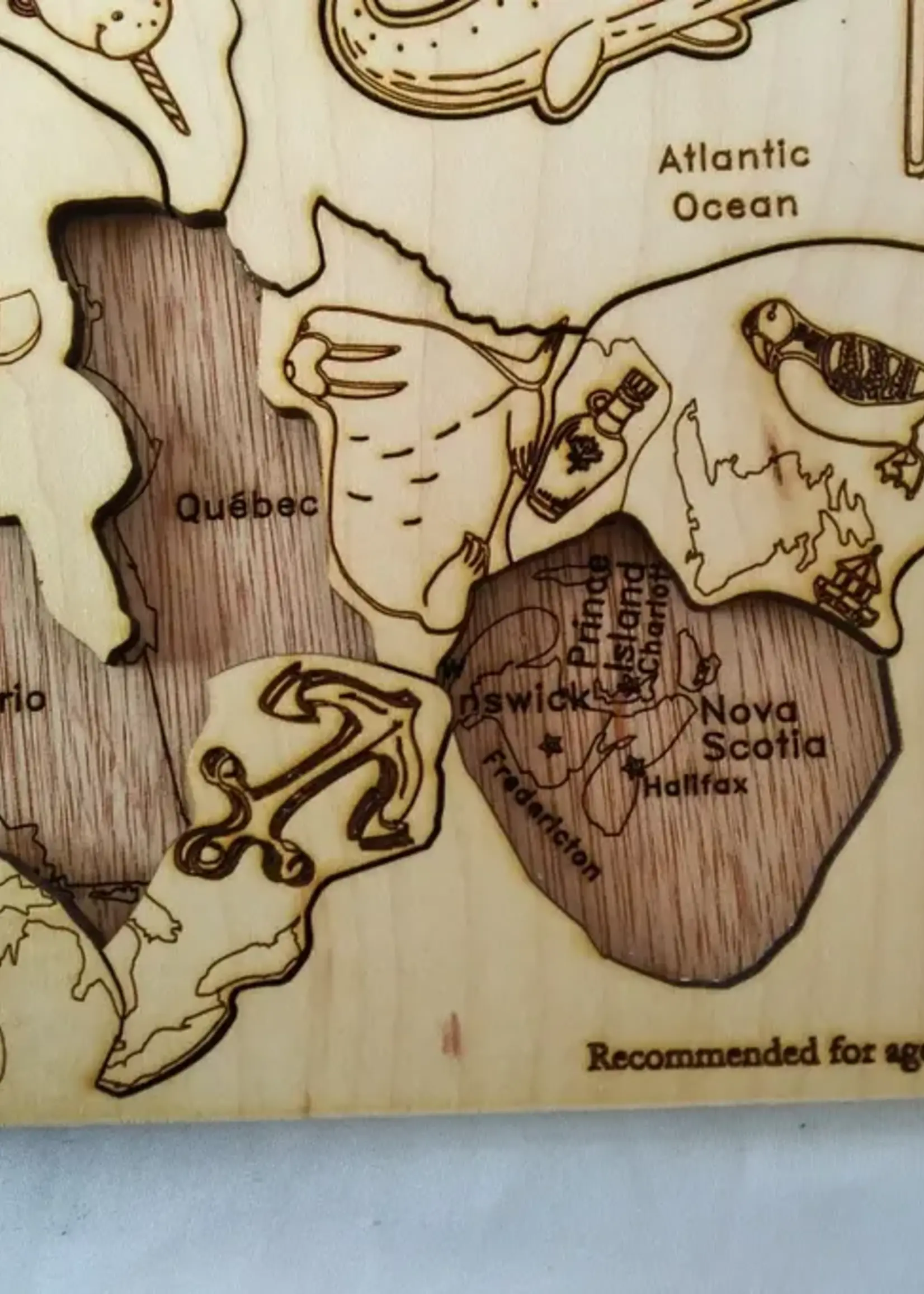 LeBLANC finds Kids Canada Map Puzzle with Native Animals