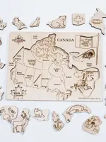 LeBLANC finds Kids Canada Map Puzzle with Native Animals