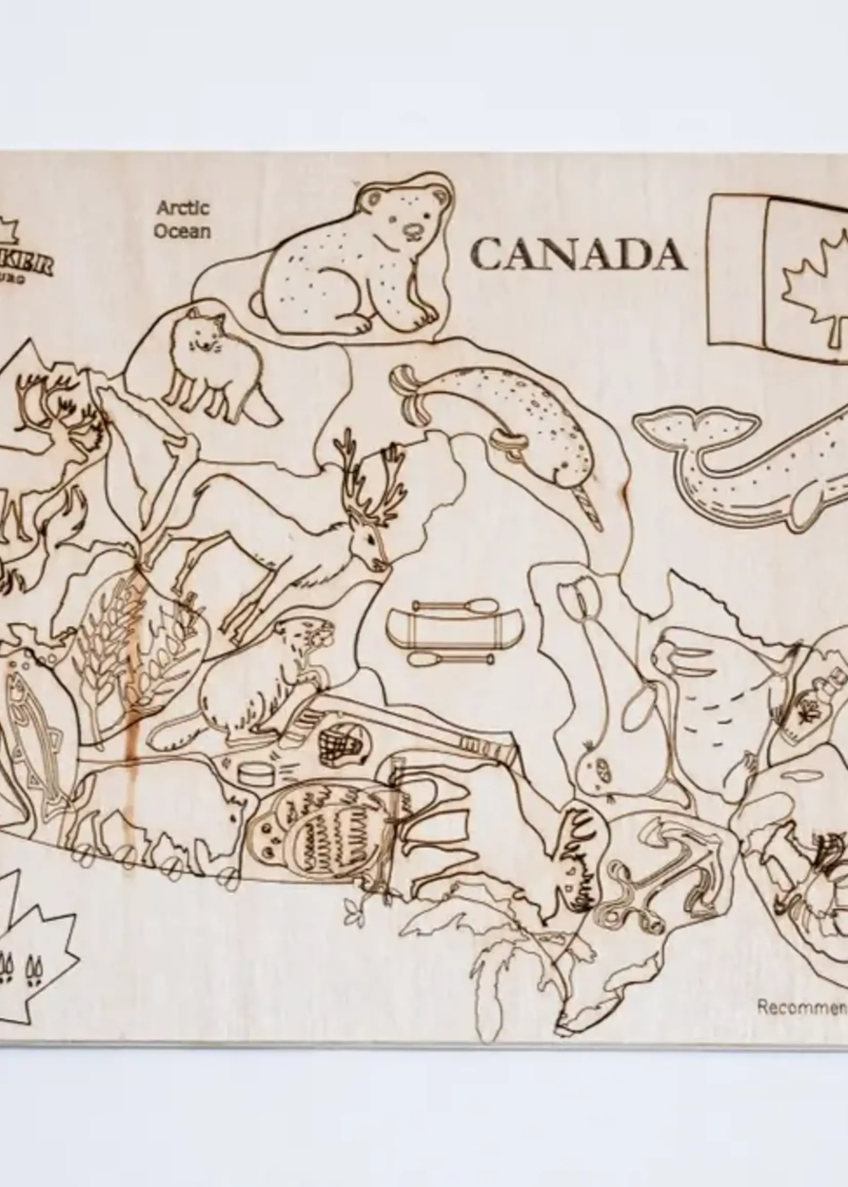 LeBLANC finds Kids Canada Map Puzzle with Native Animals