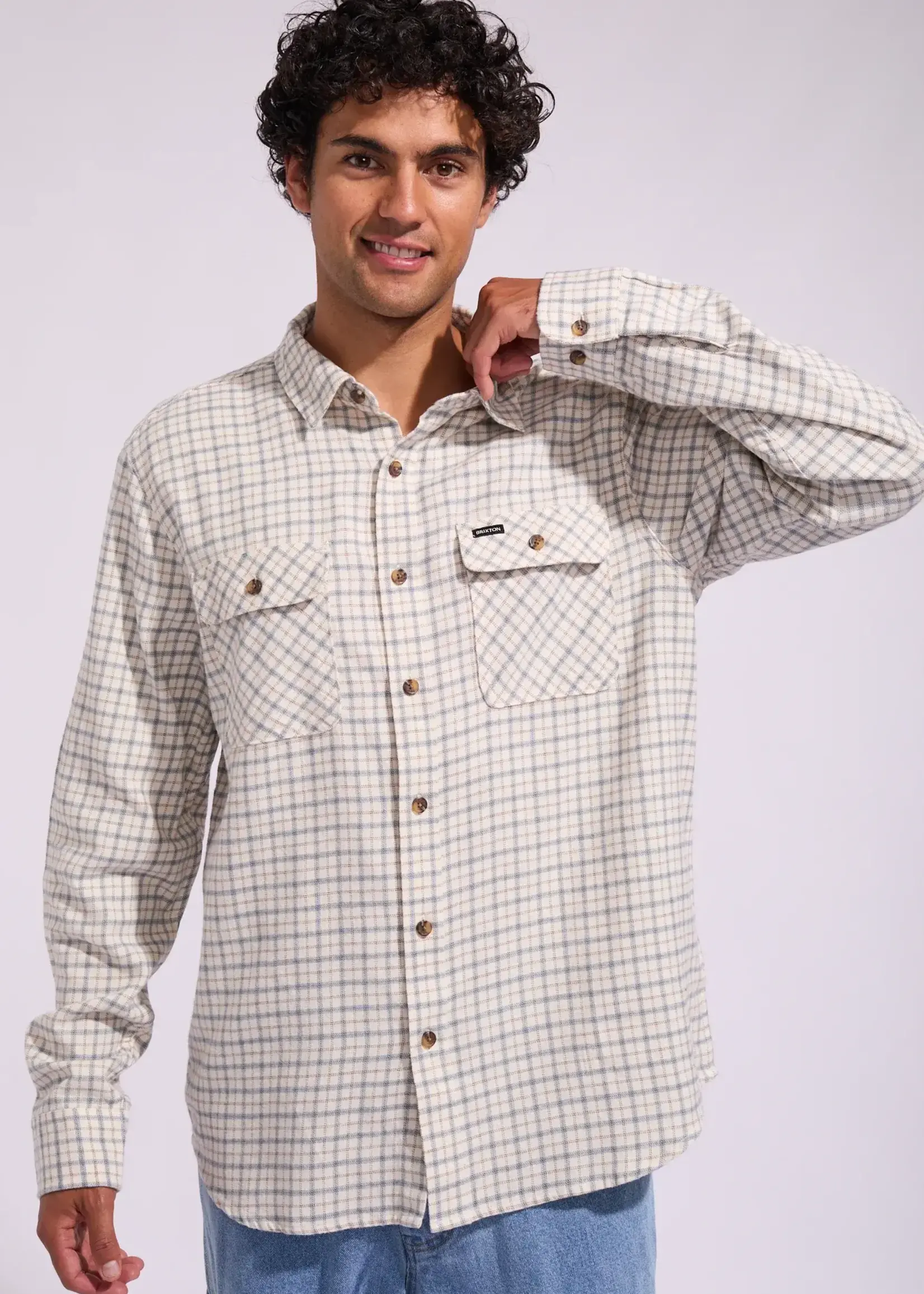 BRIXTON Bowery Lightweight Ultra Soft Flannel Shirt