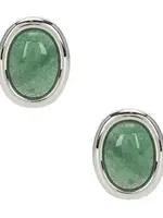 LUV AJ Sunset Studs - Silver/ Green