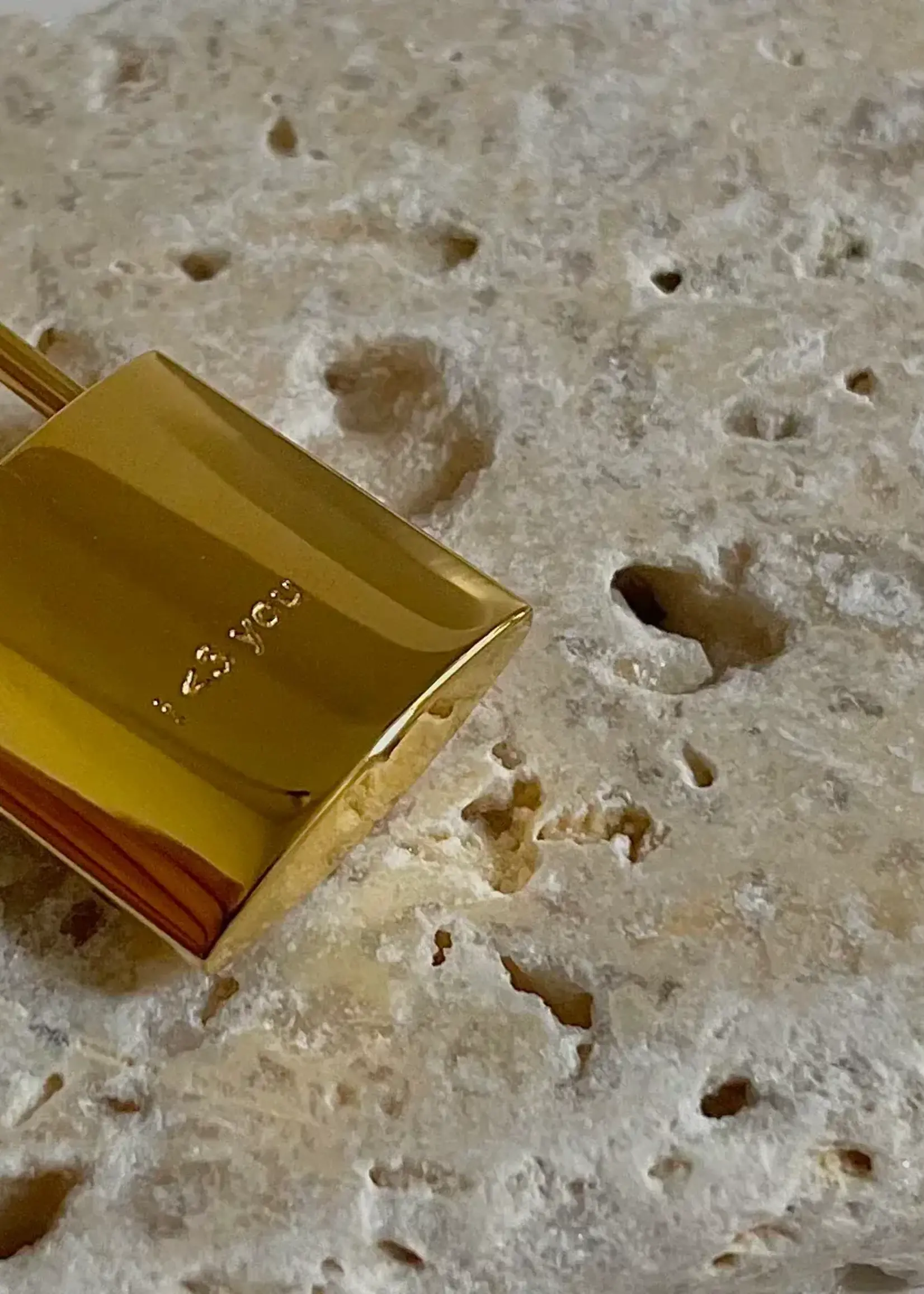 NAMASTE JEWELRY Lock of Love Necklace- Gold