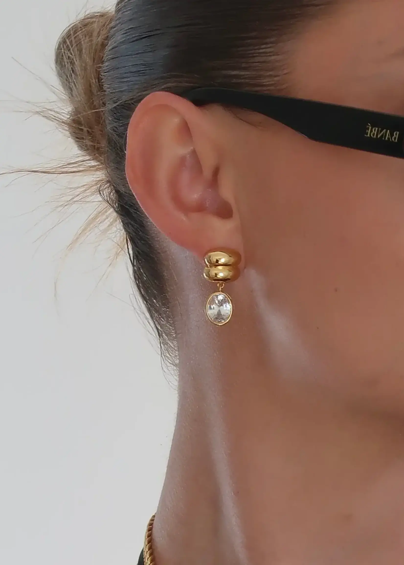 NAMASTE JEWELRY Brianna Oval Drop Earrings